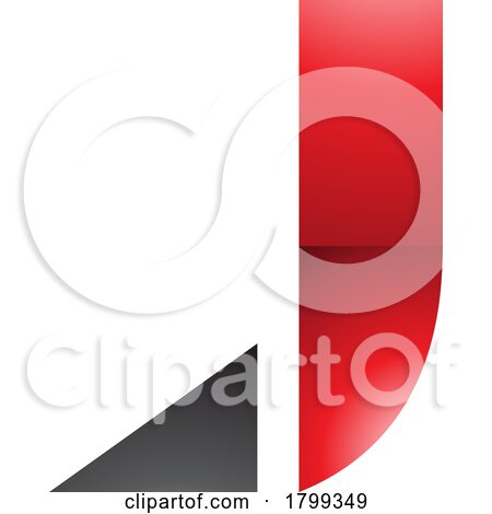 Red and Black Glossy Letter J Icon with a Triangular Tip by cidepix