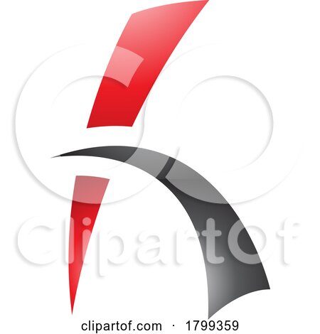 Red and Black Glossy Letter H Icon with Spiky Lines by cidepix