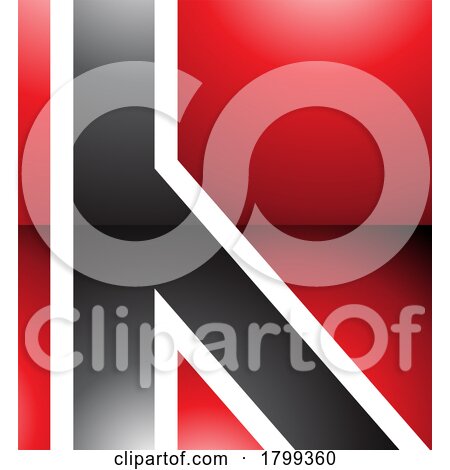 Red and Black Glossy Letter H Icon with Straight Lines by cidepix