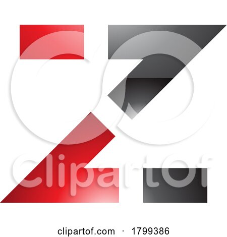 Red and Black Glossy Dotted Line Shaped Letter Z Icon by cidepix
