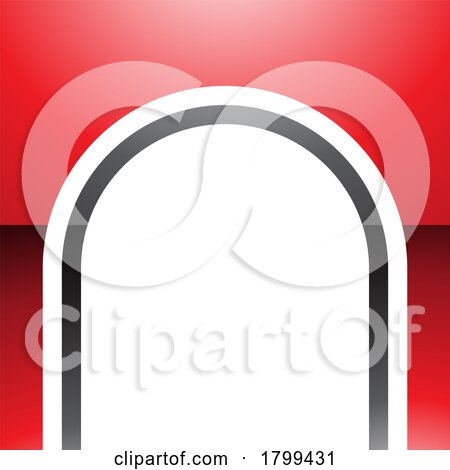 Red and Black Glossy Arch Shaped Letter N Icon by cidepix