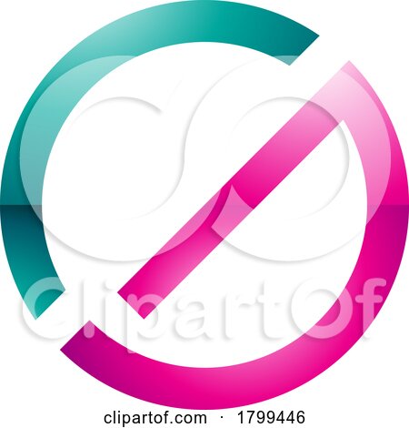 Persian Green and Magenta Thin Round Glossy Letter G Icon by cidepix