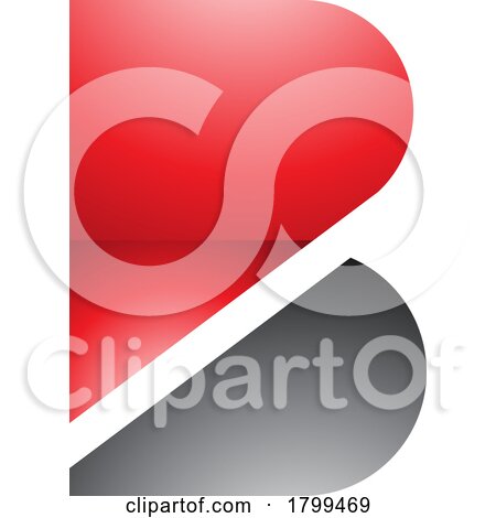 Red and Black Bold Glossy Letter B Icon by cidepix