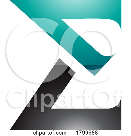 Persian Green and Black Sharp Glossy Elegant Letter E Icon by cidepix