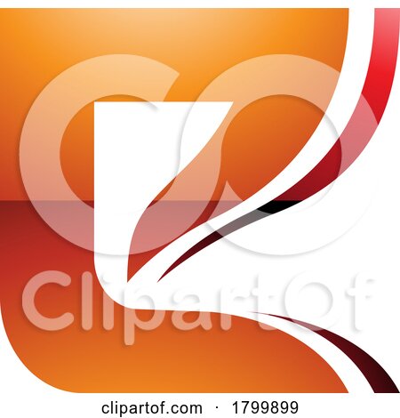 Orange and Red Wavy Layered Glossy Letter E Icon by cidepix