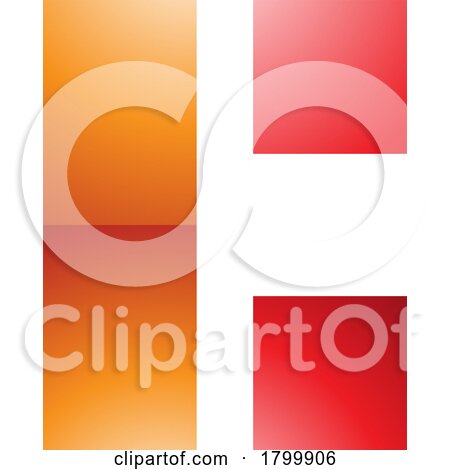 Orange and Red Rectangular Glossy Letter C Icon by cidepix