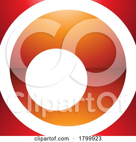 Orange and Red Glossy Square Letter O Icon by cidepix