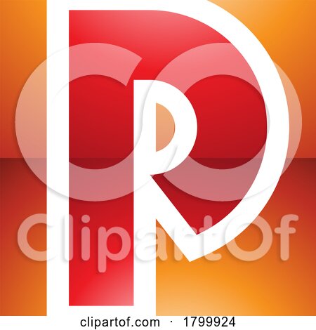 Orange and Red Glossy Square Letter P Icon by cidepix