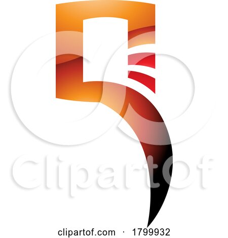 Orange and Red Glossy Square Shaped Letter Q Icon by cidepix