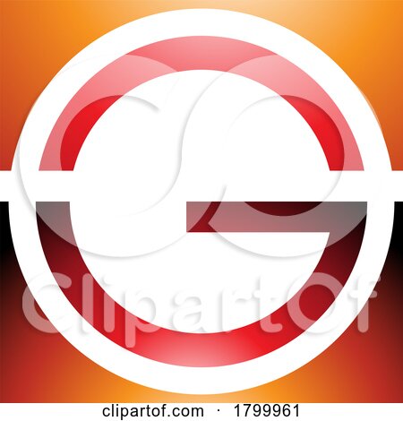 Orange and Red Glossy Round and Square Letter G Icon by cidepix