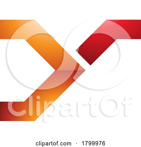 Orange and Red Glossy Rail Switch Shaped Letter Y Icon by cidepix