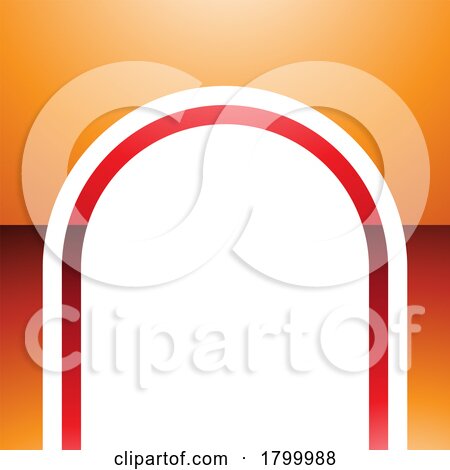 Orange and Red Glossy Arch Shaped Letter N Icon by cidepix