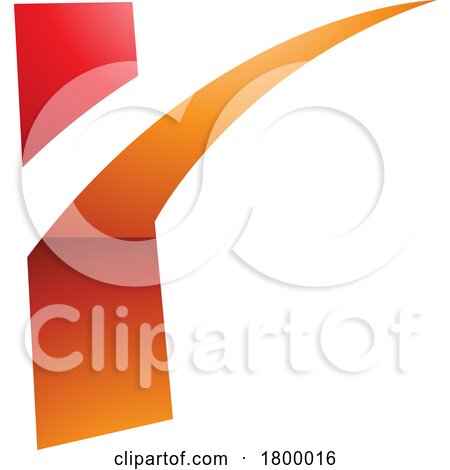 Orange and Red Glossy Spiky Shaped Letter R Icon by cidepix