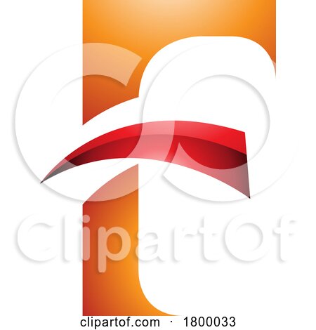 Orange and Red Glossy Letter F Icon with Pointy Tips by cidepix