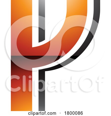 Orange and Black Glossy Striped Shaped Letter Y Icon by cidepix