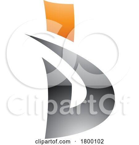 Orange and Black Glossy Bold Spiky Letter B Icon by cidepix