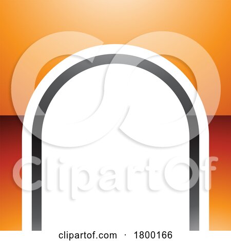 Orange and Black Glossy Arch Shaped Letter N Icon by cidepix