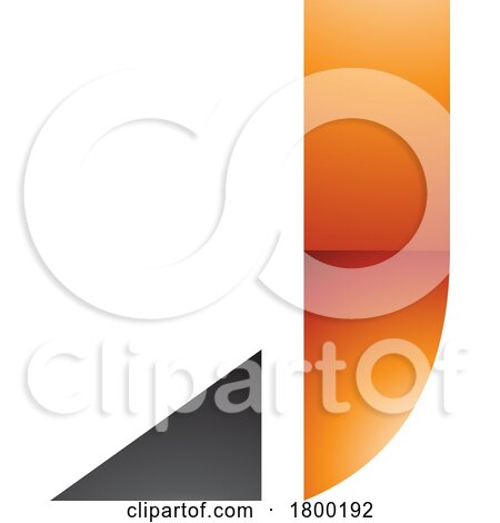 Orange and Black Glossy Letter J Icon with a Triangular Tip by cidepix