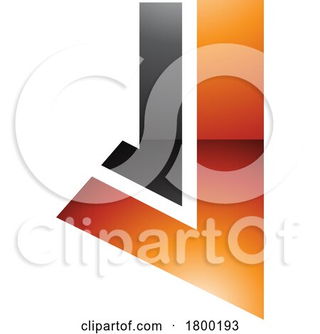 Orange and Black Glossy Letter J Icon with Straight Lines by cidepix