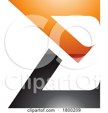 Orange and Black Sharp Glossy Elegant Letter E Icon by cidepix