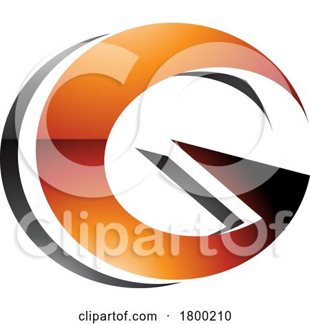 Orange and Black Round Layered Glossy Letter G Icon by cidepix