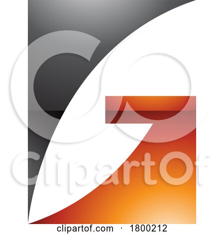 Orange and Black Rectangular Glossy Letter G Icon by cidepix