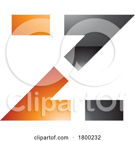 Orange and Black Glossy Dotted Line Shaped Letter Z Icon by cidepix