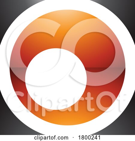 Orange and Black Glossy Square Letter O Icon by cidepix