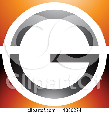 Orange and Black Glossy Round and Square Letter G Icon by cidepix