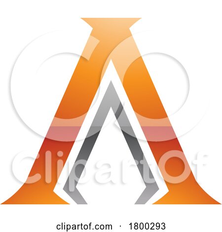 Orange and Black Glossy Pillar Shaped Letter a Icon by cidepix