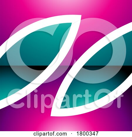 Magenta and Green Glossy Square Shaped Letter Z Icon by cidepix