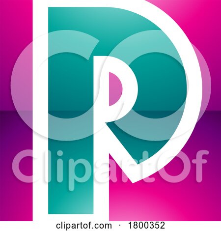 Magenta and Green Glossy Square Letter P Icon by cidepix