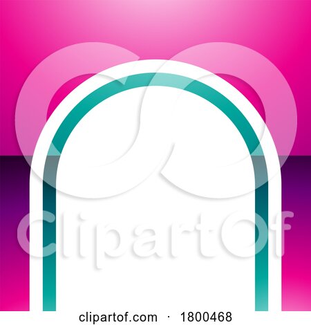 Magenta and Green Glossy Arch Shaped Letter N Icon by cidepix