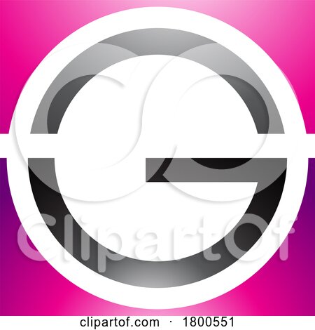 Magenta and Black Glossy Round and Square Letter G Icon by cidepix
