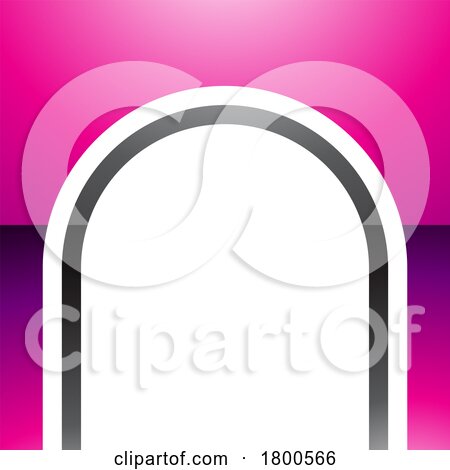 Magenta and Black Glossy Arch Shaped Letter N Icon by cidepix
