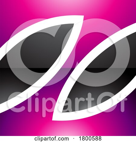 Magenta and Black Glossy Square Shaped Letter Z Icon by cidepix