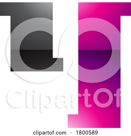 Magenta and Black Glossy Stamp Shaped Letter Y Icon by cidepix