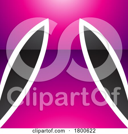 Magenta and Black Glossy Square Shaped Letter T Icon by cidepix
