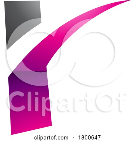 Magenta and Black Glossy Spiky Shaped Letter R Icon by cidepix