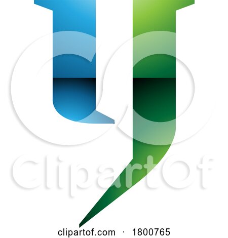 Green and Blue Glossy Lowercase Letter Y Icon by cidepix