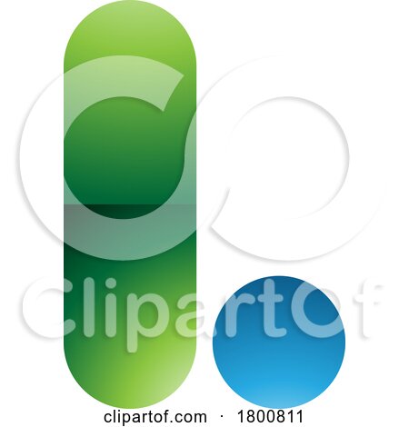 Green and Blue Glossy Rounded Letter L Icon by cidepix