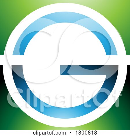 Green and Blue Glossy Round and Square Letter G Icon by cidepix