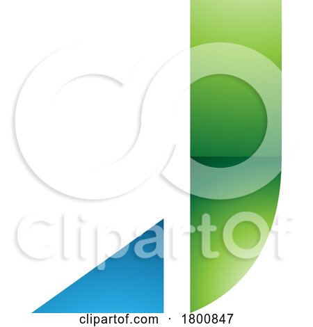 Green and Blue Glossy Letter J Icon with a Triangular Tip by cidepix
