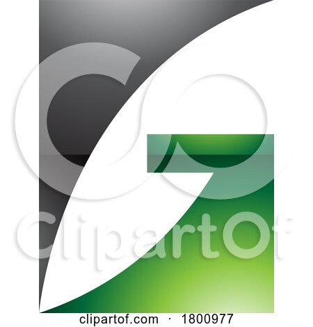 Green and Black Rectangular Glossy Letter G Icon by cidepix