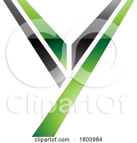 Green and Black Glossy Uppercase Letter Y Icon by cidepix