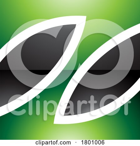 Green and Black Glossy Square Shaped Letter Z Icon by cidepix