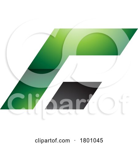 Green and Black Glossy Rectangular Italic Letter C Icon by cidepix