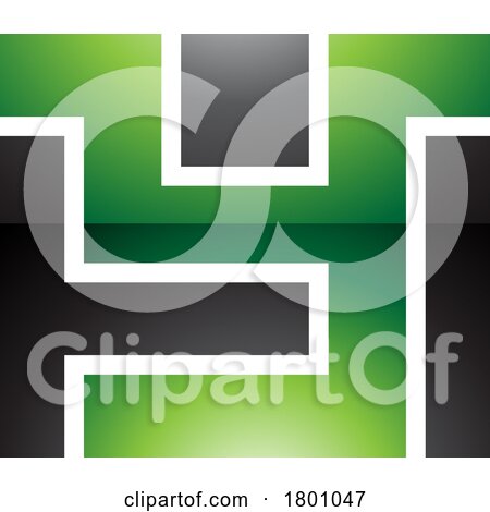 Green and Black Glossy Rectangle Shaped Letter Y Icon by cidepix
