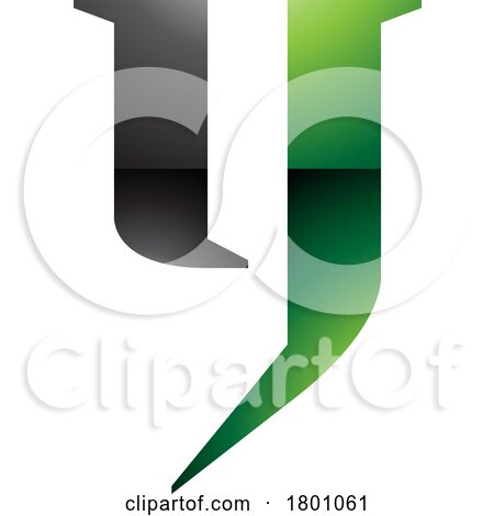 Green and Black Glossy Lowercase Letter Y Icon by cidepix