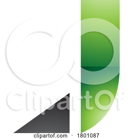 Green and Black Glossy Letter J Icon with a Triangular Tip by cidepix
